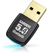 GAROGYI USB Bluetooth 5.4 Adapter for PC - Plug & Play on Windows 11/10 - Mini 5.4+EDR Dongle for...