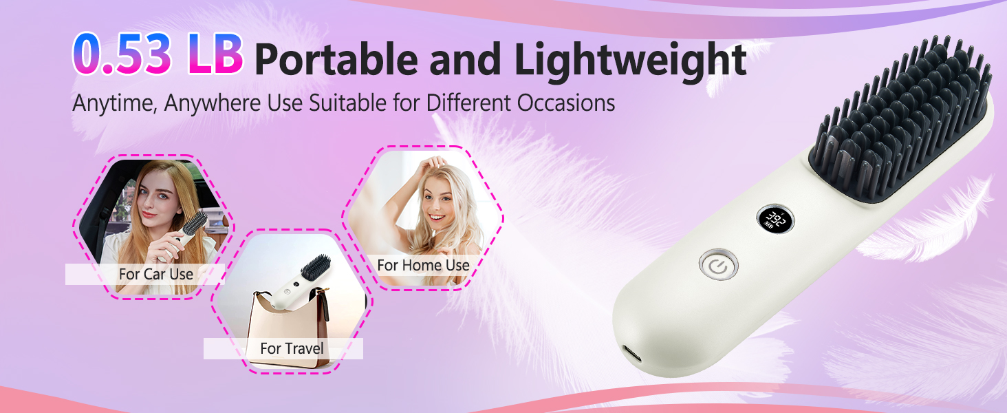 travel hair straightener brush