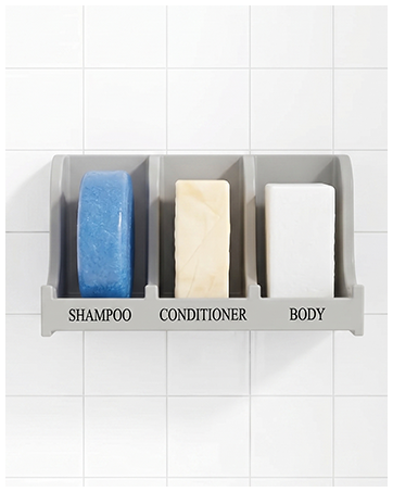 grey soap holder