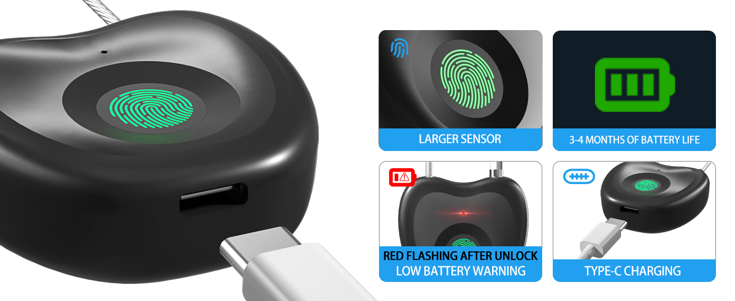 Keyless biometric lock for gym lockers