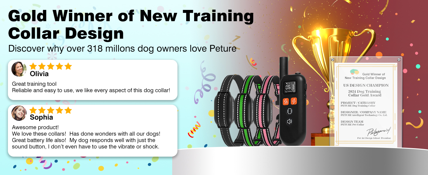 puppy training collar three pack
