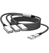 MOGOOD USB Splitter Y Cable 6FT,USB 1 Male to 3 Female Extension Cord Connector,USB Y Splitter US...