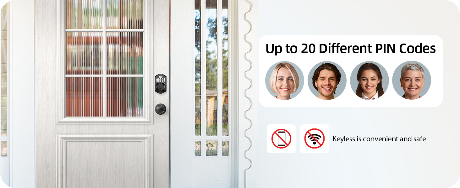 Supports up to 20 unique passcode