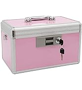 xydstay Medicine Lock Box,First Aid Safe Medication Storage Box,Layered Aluminum Daily Medicine C...