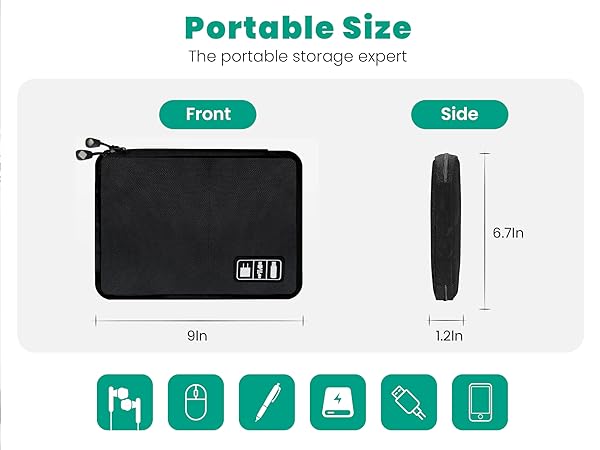 cord case organizer travel charger storage cord organizer pouch case for chargers and cords 