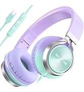 USB C Headphones Wired with Mic &amp; Volume Control, Tangle-Free, Type C Over-Ear Headphones, Lightw...