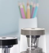 Aniborsa Electric Pencil Sharpener, Helical Blade Automatic Pencil Sharpener, Battery/USB Cord Op...