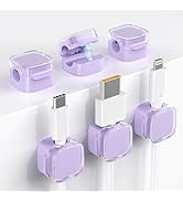 Cord Organizer for Desk, 6 Pack Magnetic Cable Clips Holder for Nightstand, Strong Adhesive Wire ...