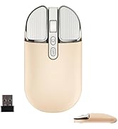 Wireless Mouse Bluetooth Cute Ultra Slim Silent Computer Mice with USB Receiver Dual-Mode 2.4G &amp; ...