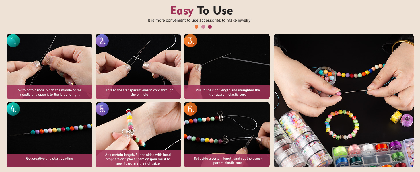 25 Colors Elastic Cord Kit for Bracelet Making (1)