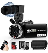 Rawiemy Video Camera Camcorder Full HD 4K 60FPS 48MP Vlogging Camera for YouTube Digital Camera R...