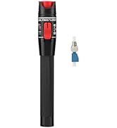 WSOLDMA Visual Fault Locator Fiber Optic Cable Tester Kit with FC Male to LC Female Adapter, Fibe...