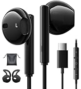 Wired Earbuds USB C for Samsung Galaxy S24 S23 S26 S25 Ultra S22 A55 A56 A16 for iPhone 17 16 Pro...