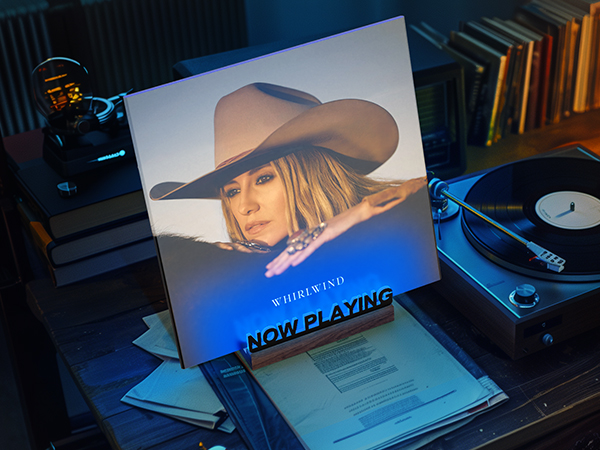 Light Up Vinyl Record Display Stand