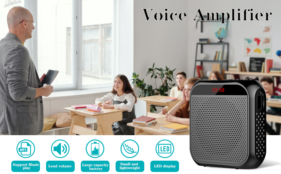 Voice Amplifier for Teachers,Microphone for Teachers,Microphone for Teachers