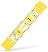 DOWELL 9 Inch Magnetic Box Level Torpedo Level,3 Different Bubbles/45°/90°/180°Measuring Shock Re...