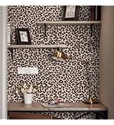 Ismoon 17.5''x78.7'' Leopard Wallpaper Cheetah Print Peel and Stick Wallpaper y2k Room Decor Funk...