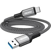 FEMORO USB A to USB C Data Cable 6ft, 10Gbps High Speed Transfer &amp; 3A Charging USB 3.1 3.2 Gen 2 ...