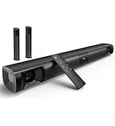 WebsLand Sound Bar for Smart TV, 80W 2.0 Channel Detachable Soundbar with Optical/ARC/AUX/Bluetoo...