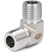 U.S. Solid 304 Stainless Steel 6000 Psi 90 Degree Barstock Street Elbow Male(1/2 * 1/2 NPT)