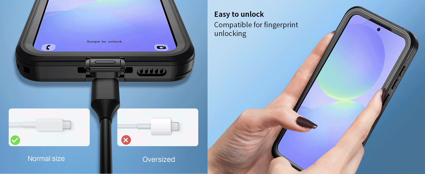 Details of the charging port &amp;amp; support for fingerprint unlocking