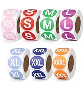 Svaldo Size Stickers for Clothing, 3500 Pcs, 1 inch Round Self Adhesive Sizing Stickers Label Rol...