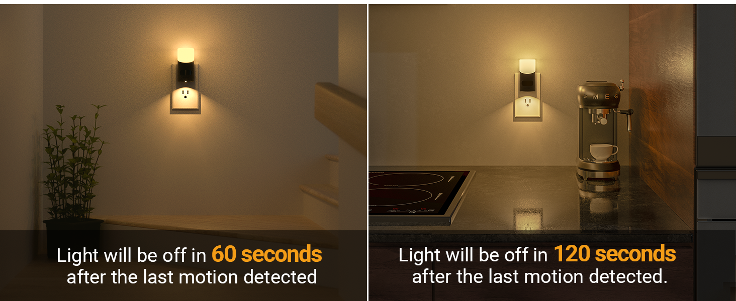 led night lights plug into wall