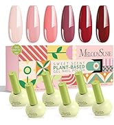 MelodySusie Sweet-Scent Plant-Based 6 Colors Gel Nail Polishes, Crimberry Spark, Unique 16.5ml Ti...