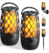 Outdoor Bluetooth Speaker with Flame Lights - IPX65 Waterproof, Multi-Sync up to 100 Speakers, HD...