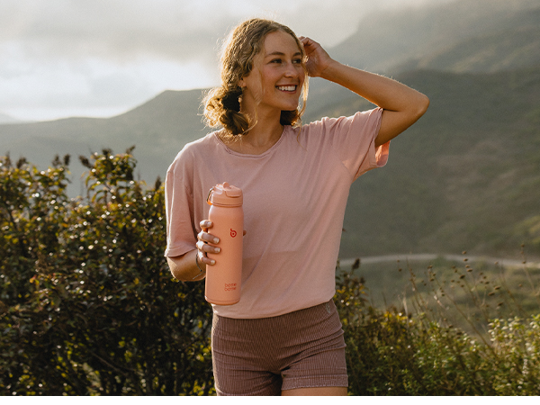 Go hiking with bottle bottle