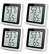 Indoor Humidity Meter Hygrometer 4Pack, Room Thermometer for Accurate Room Temperature Monitor, D...