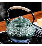 PARACITY Cast Iron Teapot Japanese 30.5 OZ, Tea Kettle Pot for Stove Top, Tea Pot with Stainless ...