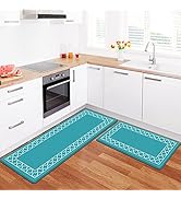 LuxStep Kitchen Mat Set of 2 Anti Fatigue Mat, Non Slip Kitchen Rugs and Mats Waterproof Memory F...