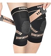 JIUFENTIAN Knee Support for Women and Men with Strap (2pack) Copper Knee Brace for Women Arthriti...