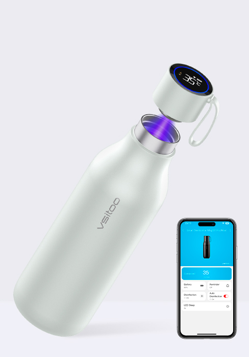 Self-Cleaning Smart Water Bottle