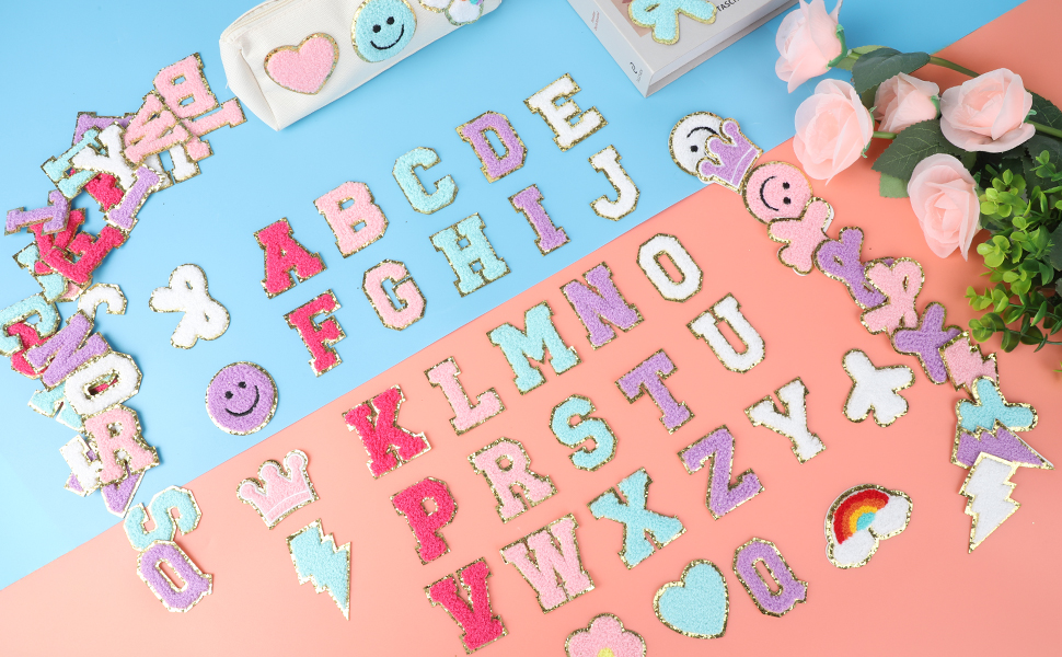 chenille letter patches