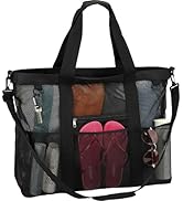 GYEUKHAM Mesh Beach Bag - Large Beach Tote Bag with Multiple Pockets for Family Beach Bag for Toy...