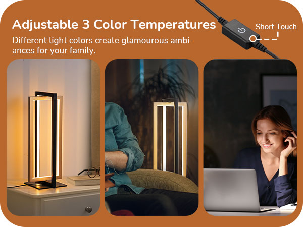 Adjustable 3 Color Temperatures Table Lamp