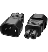 JSADZKJ IEC 320 C14 to C7 Power Adapter, C14 Male to C7 Female Power Socket Converter, AC Power C...
