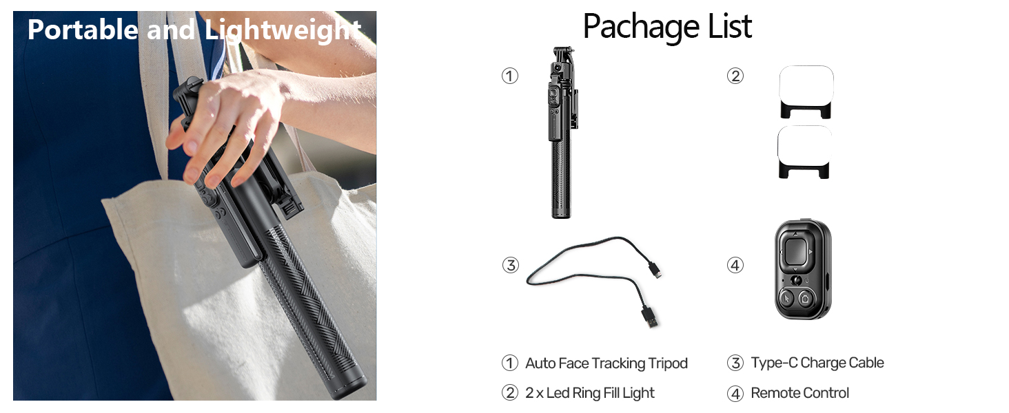 iphone tripod with light