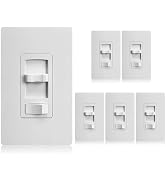 SURAIELEC Dimmer Light Switch, Fit for 300W LED/CFL and 600W INC/HAL | Single Pole &amp; 3 Way Slide ...