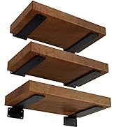LEOPO 1/4” Thick Floating Shelf Bracket, 6 inch Heavy Duty Rustic Industrial Shelf Bracket, Float...