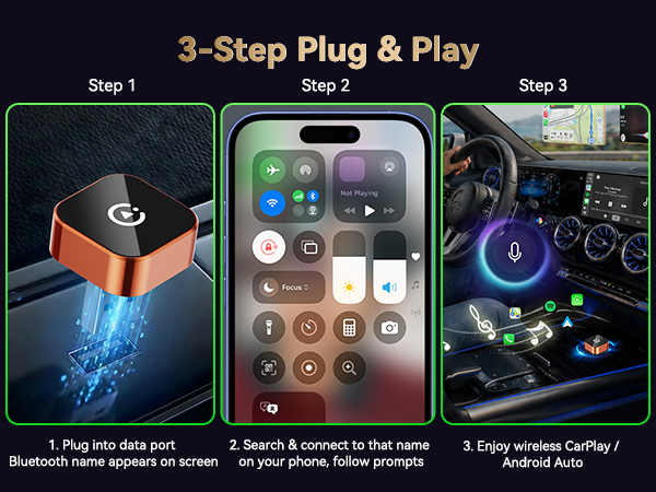 2026 Wireless CarPlay &amp;amp; Android Auto Adapter
