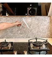 Kitchen Backsplash Wall Protector Transparent Kitchen Oil Proof Sticker Self-Adhesive Film Remova...