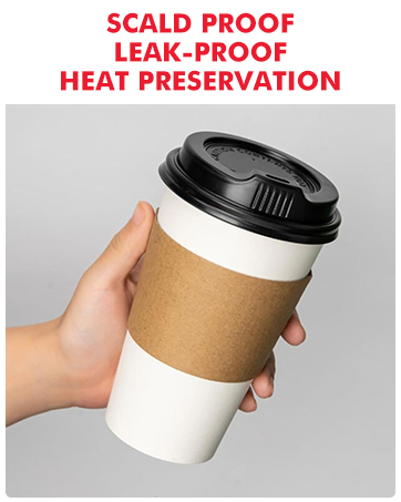Disposable Paper Cups with Lids and Sleeves