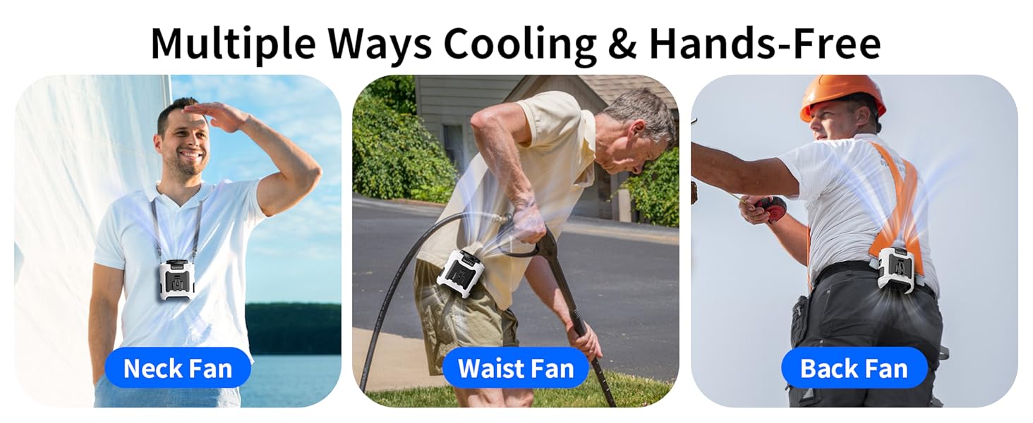 belt fan clip on waist portable cooling fan