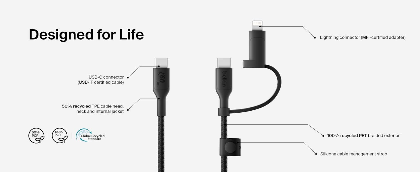 USB-C Cable Lightning Connector