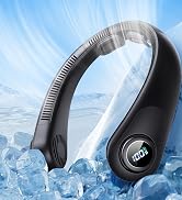 Portable Neck Fan With LED Display, Hands-free 5 Speeds Cooling, Neck Support, Lightweight, Blade...
