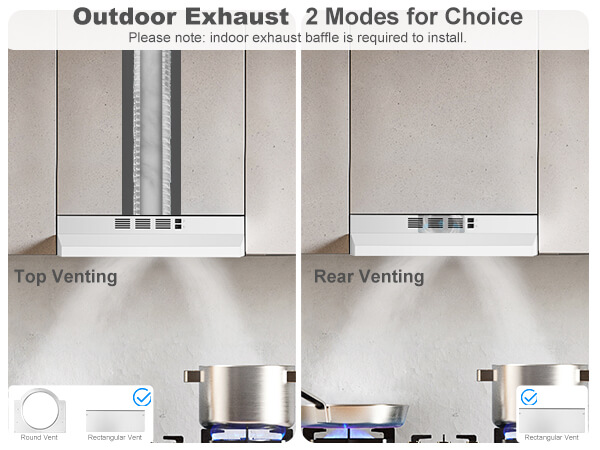 vent hood convertible ducted