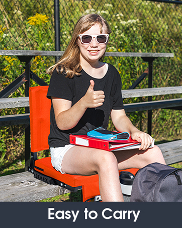 Folding Stadium Chair with Shoulder Strap